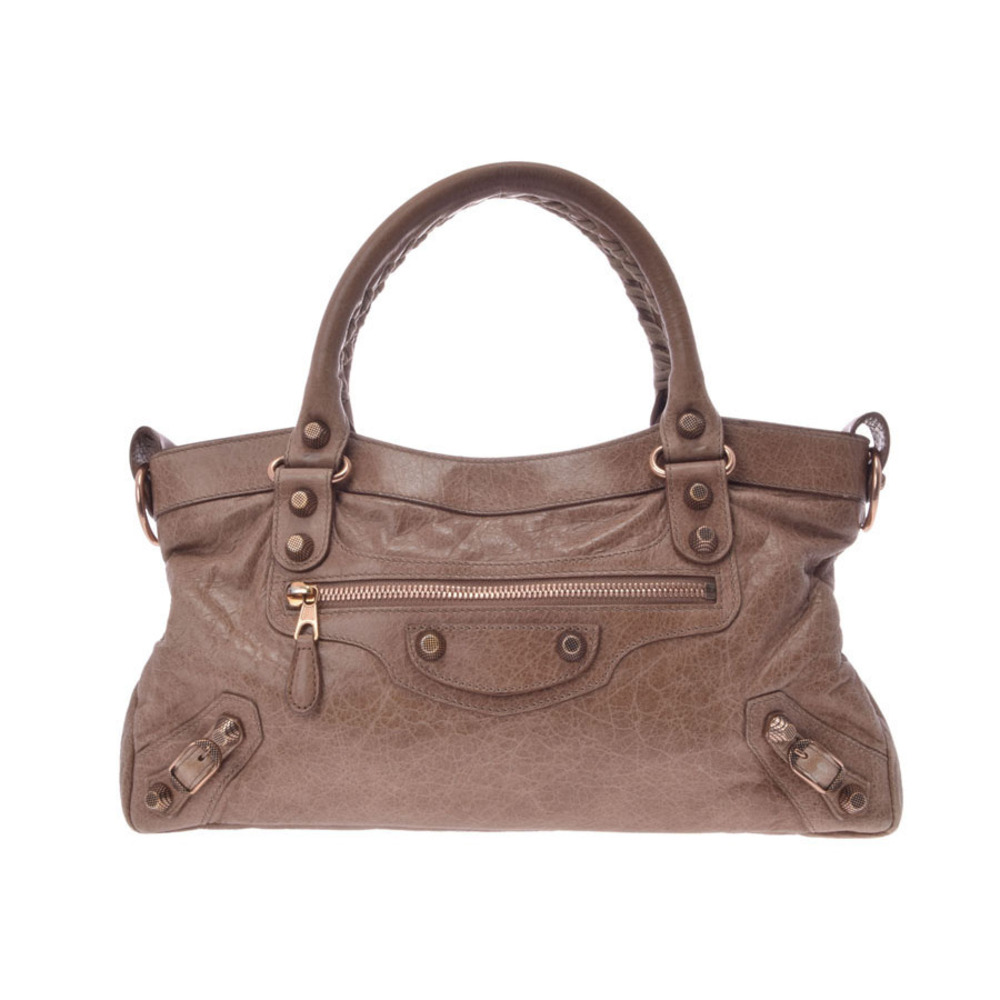 Balenciaga Giant First beige leather bag strap